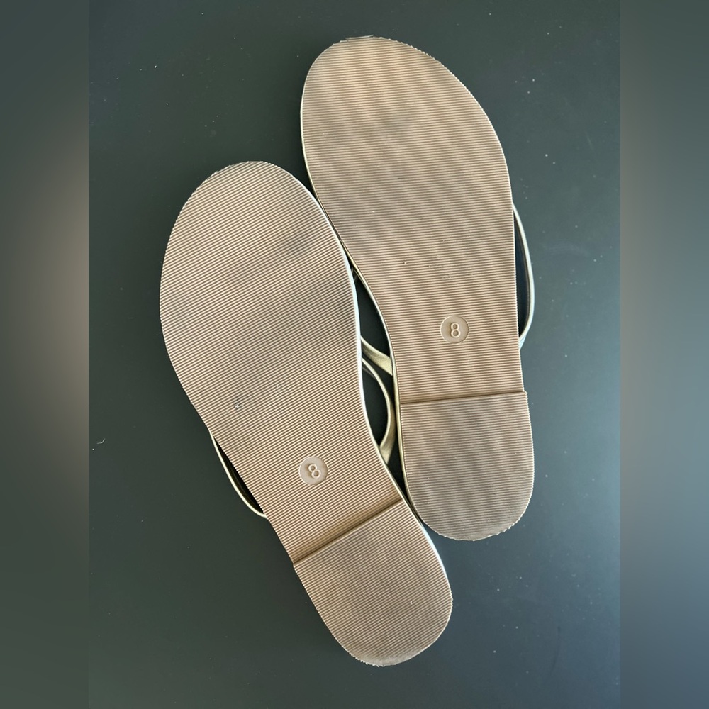 Shade & Shore Metallic Gold Sandals - Picture 3 of 3